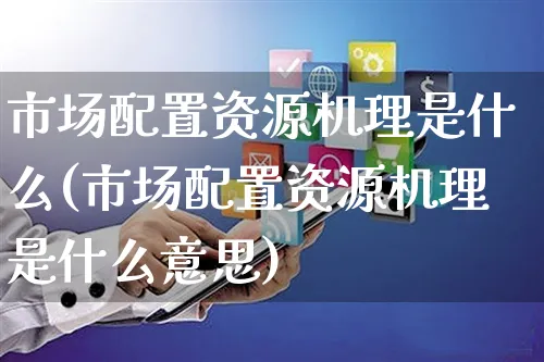 市场配置资源机理是什么(市场配置资源机理是什么意思)_https://www.yunsqy.com_期货理财_第1张