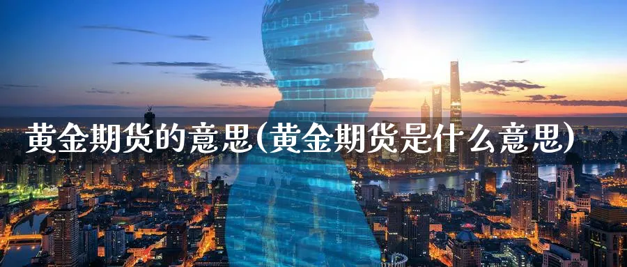 黄金期货的意思(黄金期货是什么意思)_https://www.yunsqy.com_原油期货_第1张