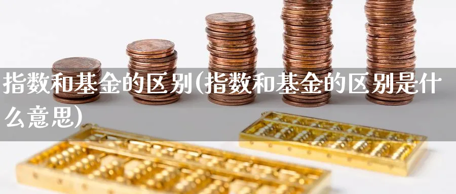 指数和基金的区别(指数和基金的区别是什么意思)_https://www.yunsqy.com_期货直播_第1张