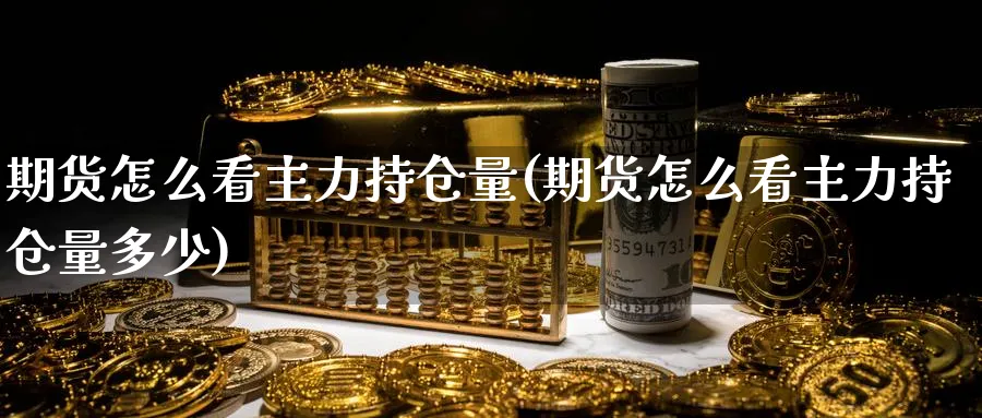 期货怎么看主力持仓量(期货怎么看主力持仓量多少)_https://www.yunsqy.com_理财百科_第1张